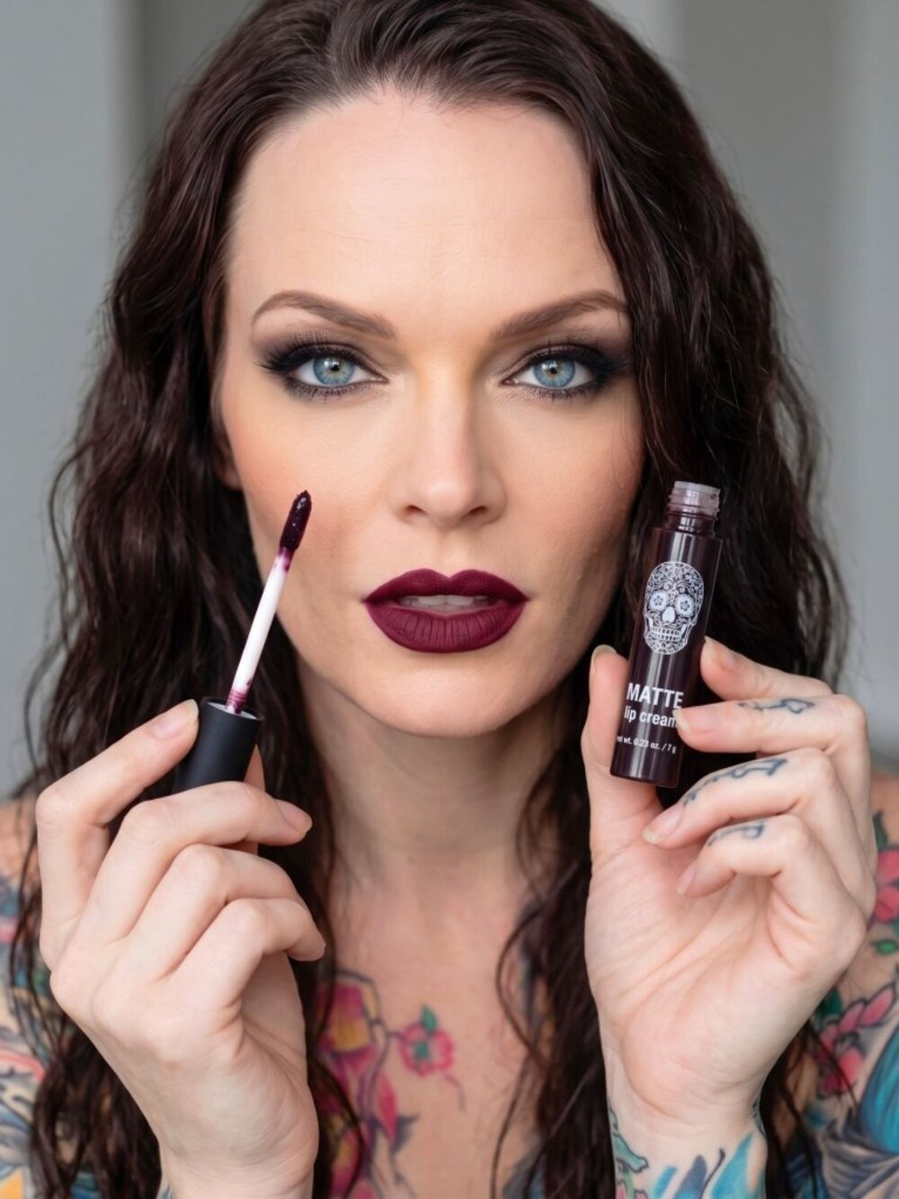 Blackheart Beauty Matte Lip Cream Vampy Deep Purple Sugar Skull Makeup NWT